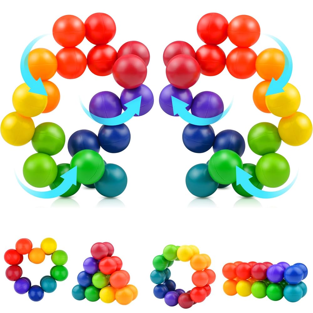 Schylling NeeDoh Teenie Gobs of Globs - Sensory Squeeze Toy - Contains 18 Mini Groovy Globs - 1.25" Wide - Multicolored